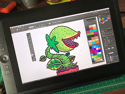 Illustration | "Little Shop of Horrors Sticker" character colorful design doodle drawing exploration freelance fun illustration illustrator style vector