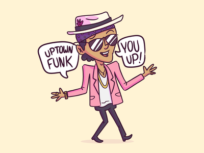 Illustration | "Uptown Funk You Up" By Rocky Roark - Dribbble