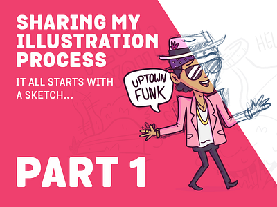 Youtube | Part 1 of my Illustration Process character colorful design doodle drawing exploration freelance fun illustration illustrator style vector