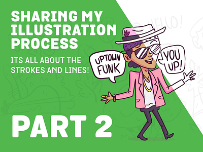 Youtube | Part 2 of my Illustration Process character colorful design doodle drawing exploration freelance fun illustration illustrator style vector