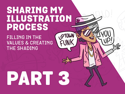 Youtube | Part 3 of my Illustration Process character colorful design doodle drawing exploration freelance fun illustration illustrator style vector