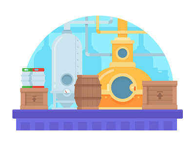 Illustration | "Brewery & Distillery Equipment" character colorful design doodle drawing exploration freelance fun illustration illustrator style vector