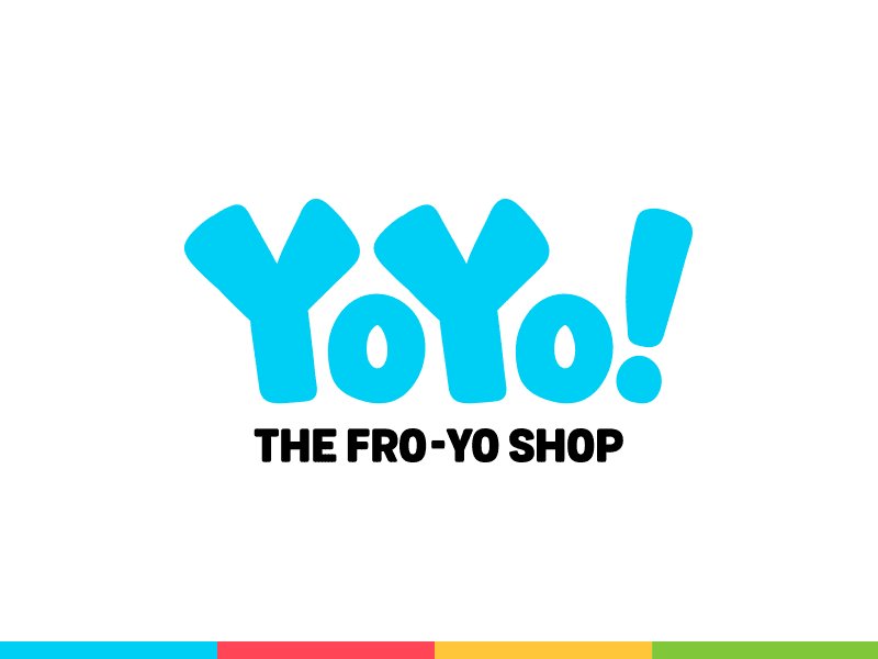 Branding | "YoYo! The Fro-Yo Shop" branding design doodle fun illustration logo restaurant yogurt