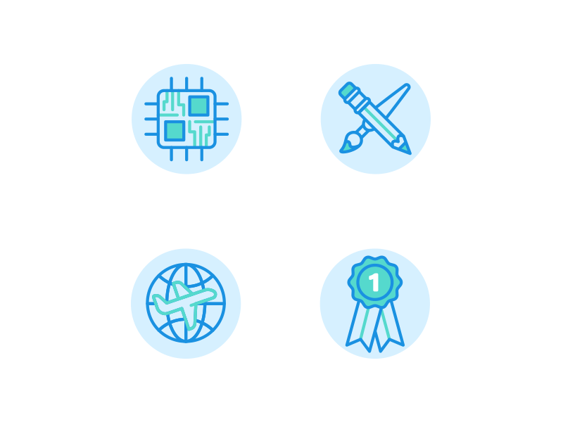 Illustration | "Portfolium Icons" design doodle drawing education freelance fun icons illustration illustrator