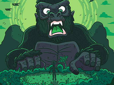 Illustration | "Kong Skull Island" (Green Variation)