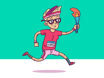 Illustration | "Design Sprinter" - InVisionApp character colorful design doodle drawing exploration freelance fun illustration illustrator style vector