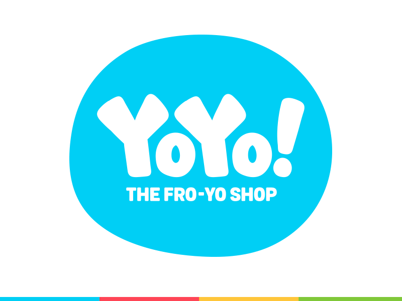 Branding | "YoYo! The Fro-Yo Shop" 2 branding color design frozen yogurt lettering logo logotype mark socal