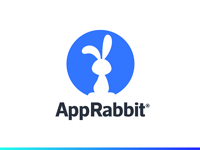 Branding | "AppRabbit" app brand branding color design education gradient illustration logo logotype mark rabbit
