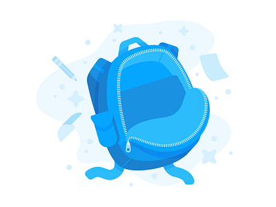 Illustration | "Portfolium Backpack" branding color design education employers homepage illustration onboarding startup