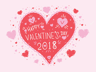 Illustration | "Valentines Day 2018" adobe illustrator draw blob branding color design doodle illustration ipad pro valentines day vector