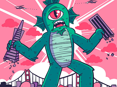 Illustration | Kaiju Movie Poster