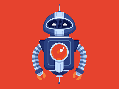 Illustration | No. 1 - InterGalactiCon "Robot" branding california color comics design flat illustration nerd robot space startup vector