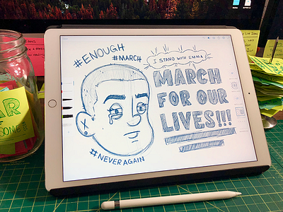 Doodle | "March For Our Lives" branding design doodle enough illustration march for our lives never again political sketch