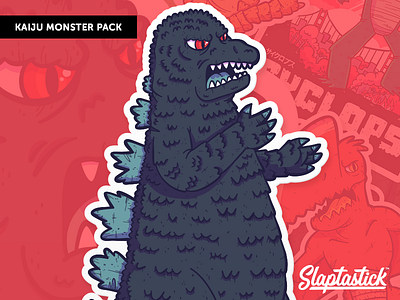 Illustrations | "Slaptastick Kaiju Monster No.2" adobe illustrator draw branding color design doodle illustration ipad pro kaiju monster vector