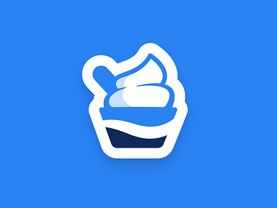 Branding | "FroYo Mark" blue branding color design food frozen yogurt illustration mark