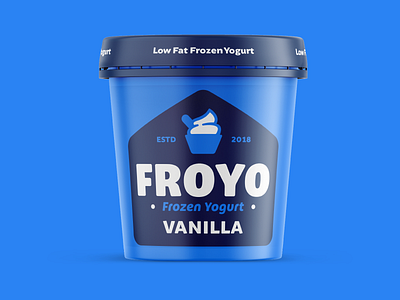 Branding | "FROYO Pint Packaging" branding color design freelance frozen yogurt logo packaging packaging mockup typography