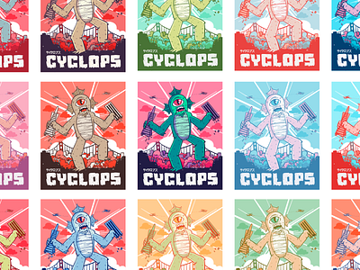 Illustration | Cyclops Poster Color Options