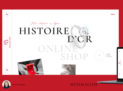 Jewelry store concept bijouterie diamond histoiredor jewelry jewelry shop landing website concept