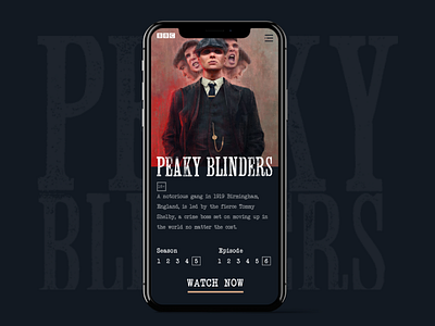 Peaky blinders app concept blinders design film netflix serials shelby ui козырьки