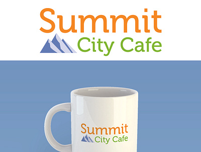 Summit City Cafe Logo & Coffee Cup adobe illustrator cafe coffee cup coffee cup mockup logo design logo designs museo 500 museo 500 typography