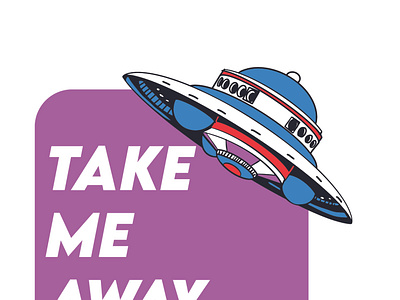 Take Me Away - Sticker Design