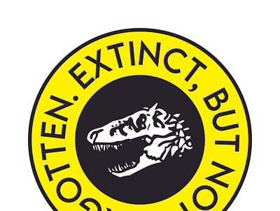 Extinct - Dinosaur Sticker Design adobe illustrator art direction buddhaslaps buddhaslaps concept design dinosaur illustration procreate sticker typography