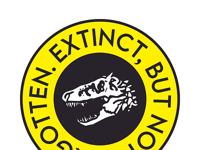 Extinct - Dinosaur Sticker Design