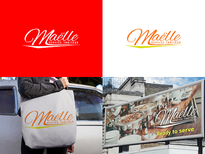 Maëlle Service Traiteur brand branding business design graphic design logo logo design smallbusiness startup vector