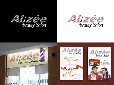 Alizée Beauty Salon brand branding business design graphic design logo logo design smallbusiness startup vector