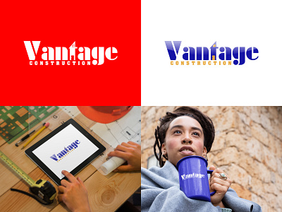 Vantage Construction brand branding business design graphic design logo logo design smallbusiness startup vector