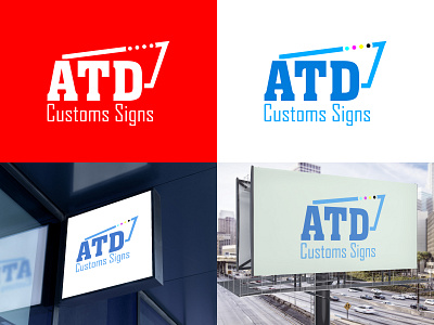 ATD Customs Signs brand branding design graphic design illustration logo logo design smallbusiness startup vector