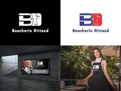Boucherie Rittaud brand business businessman design graphic design logo logo design smallbusiness startup vector