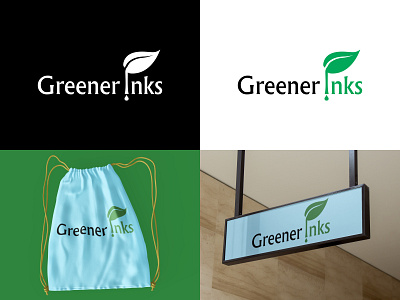 Greener Inks brand business design graphic design logo logo design logodesigner redesign startup vector