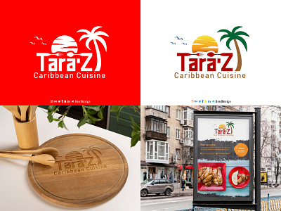 Tara'z Caribbean Cuisine brand design graphic design logo logo design startup vector
