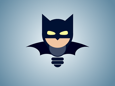 Batman Idea batman branding bulb cold concept creative cute idea logo