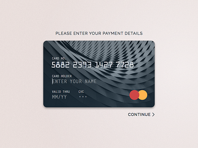 DailyUI - #002 Credit Card Checkout bank card challenge checkout creditcard dailyui ui ux