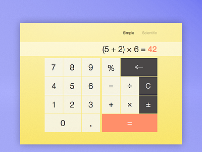 DailyUI - #004 Calculator calculator challenge dailyui ui ux