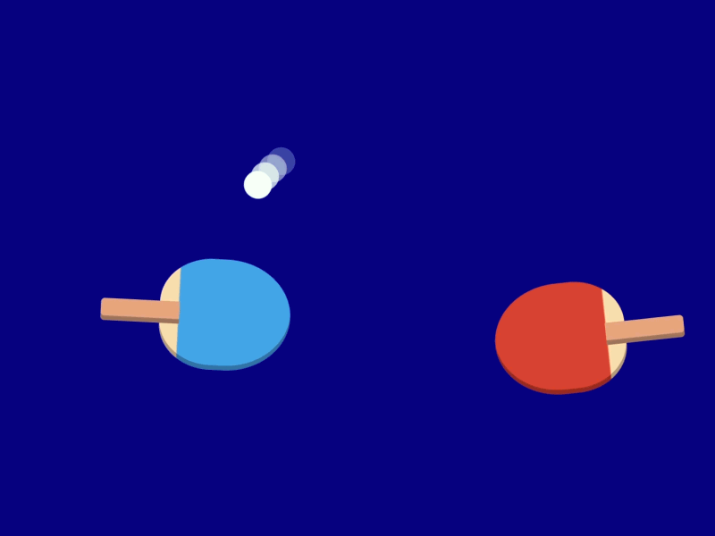 ping pong Dribbble animated animation awesome ball code creative code css css animation design ping pong pingpong racket sport