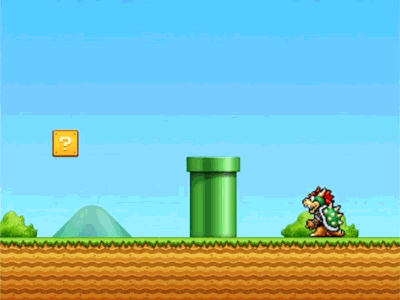 Mario Bowser Game awesome bowser code creative code fun game gameboy mario mariobros nintendo p5js trap turtle turtles