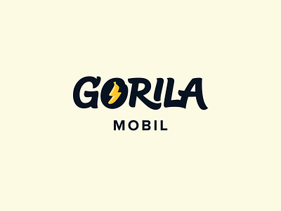 GORILA MOBIL branding comics custom hero logotype o2 script