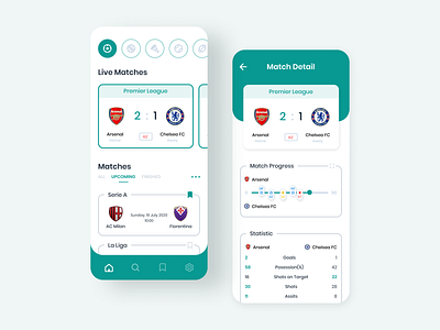 Sport Match App app basketball clean design football healthy live match minimalist mobile design mobile ui simple soccer solid sport sport app sport match ui ui design ux