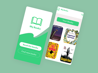 UI Design for Book app design ui