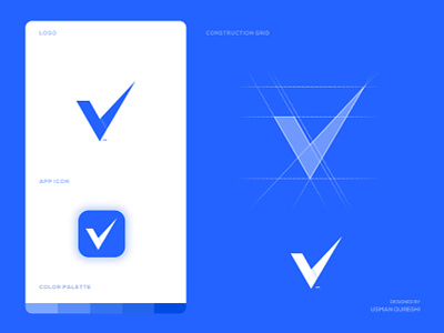 Vipipay - Logo Design app icon app ui appstore appstore product branding blue and white brand identity branding digital money logo logo design logomark logotype money money app money transfer monogram payment payment app playstore ui ux