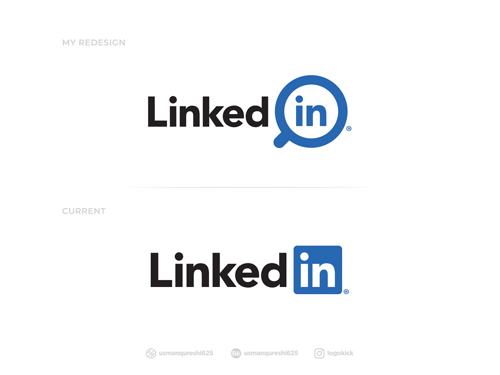 LinkedIn - Logo Redesign by Usman Qureshi for Outcraft on Dribbble