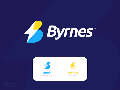 Byrne's Sports Approved Logo Design basketball blue branding brandmark concept design creative logo design letter b lettering lightning lightning bolt logo logotype modern monogram sports logo sportswear symbol ui vector