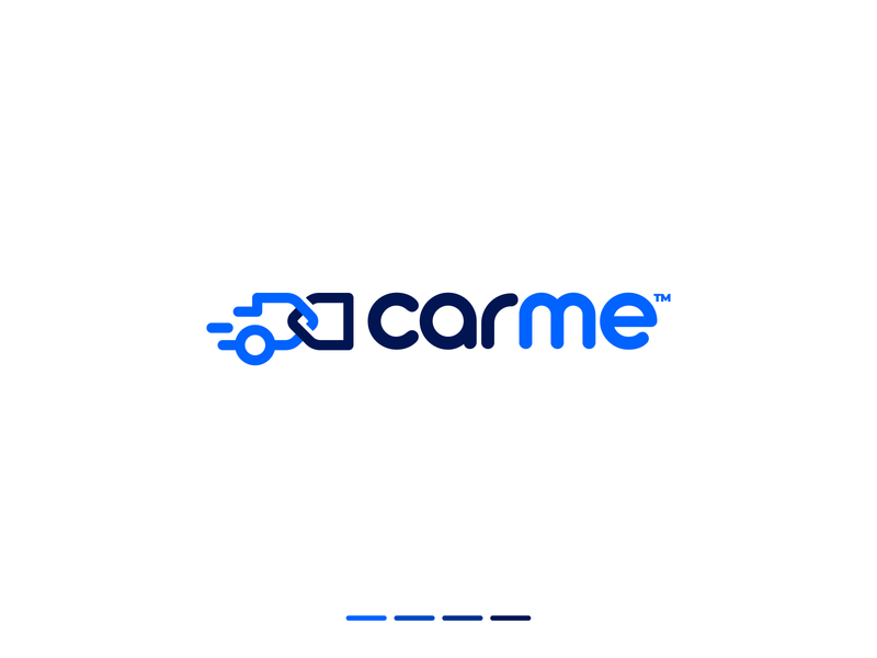 CarMe - Logo Concept app icon auto dealer automobile automotive branding buy and sell car car sales connection dealer geometric identity lines logo design logos motor overlap speedway stripes typography