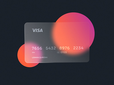 Glass Card Design abstarct background blur card circles clean credit card figma finance financial frosted glass glass glass effect glossy illustration modern money simple tutorial ui
