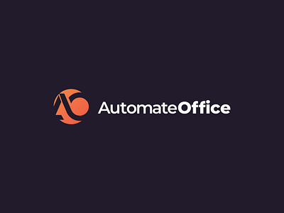 Automate Office - Logo Design abstract automate branding branding and identity control gradient logo icon design icons letter ao logo logo designer machine office online orange robot shapes typography ui visual language