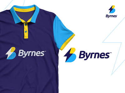 Branding for Byrne's Sports app icon b lightning bolt logo blue brand identity brand identity design branding creative football logo lettermark lightning lightning bolt logo logo design logomark logotype modern sports tshirt sportswear tshirt design typography