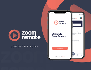 ZoomRemote - Behance case study app icon appstore product branding art direction design brand identity design branding cloud app connection creative design identity meeting app mobile app design modernism playstore rebranding redesign remote control ui ux webdesign zoom
